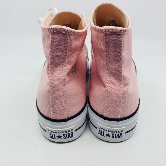 Converse Chuck Taylor Shoes Womens 10 Pink High Top Canvas Lift Platform NIB - Picture 4 of 8